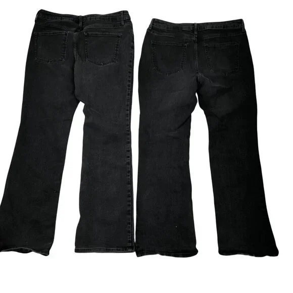 No Boundaries Womens Jeans Size 13 Lot of Two Black Denim Bootcut Leg Mid Rise - Picture 2 of 14